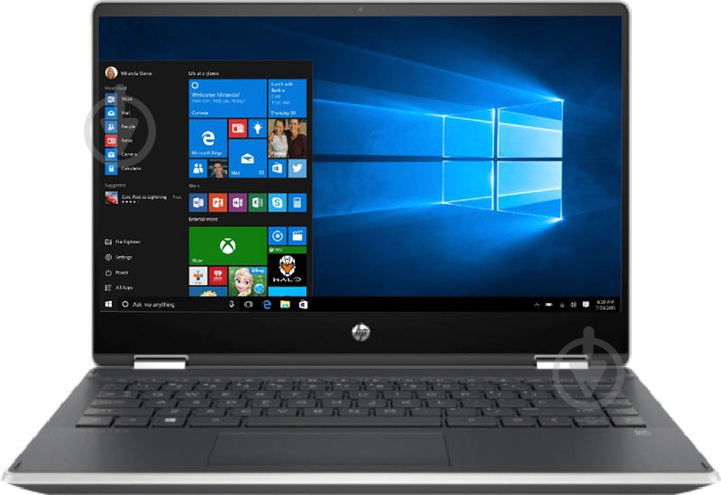 Ноутбук HP Pavilion x360 14" (7GM04EA) silver - фото 2