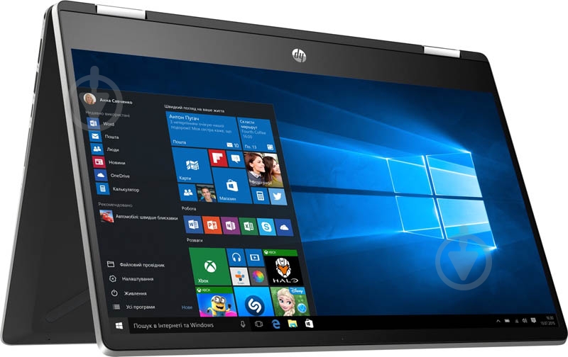 Ноутбук HP Pavilion x360 14" (7GM04EA) silver - фото 4