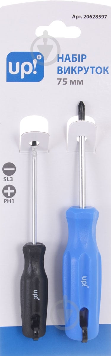 Набор отверток UP! (Underprice) SL3 + PH1 x 75 мм P-SET-IN-2-75-1 - фото 4 Набор отверток UP! (Underprice) SL3 + PH1 x 75 мм P-SET-IN-2-75-1 - фото 4