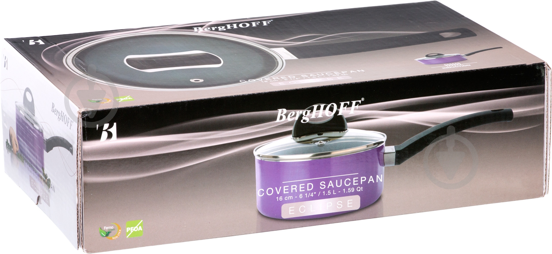 Ковш BergHOFF Eclipse 1,5 л 16 см фиолетовый - фото 3 Ковш BergHOFF Eclipse 1,5 л 16 см фиолетовый - фото 3