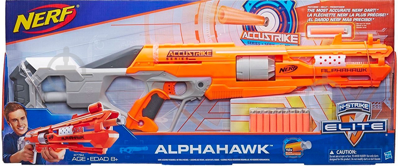 Бластер Hasbro Nerf Альфахок Аккустрайк B7784 - фото 4