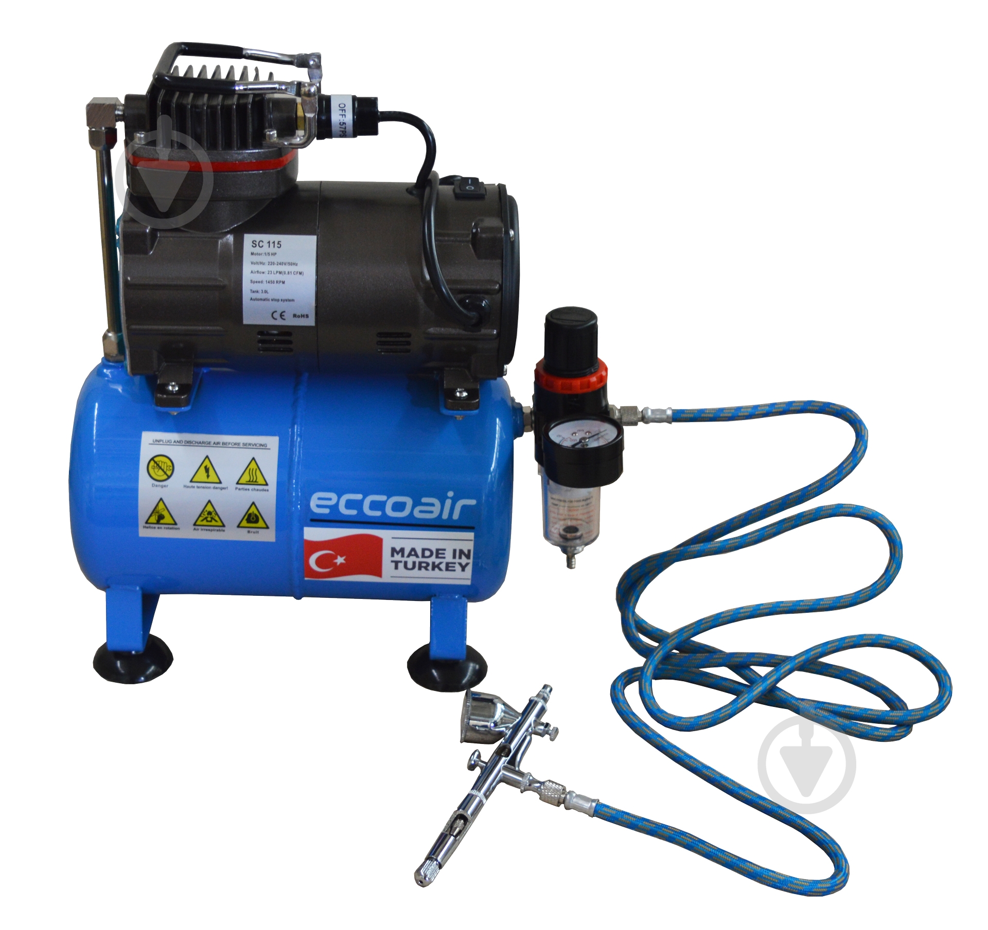 Компрессор Eccoair для аэрографии ECCO TC-80T - фото 2