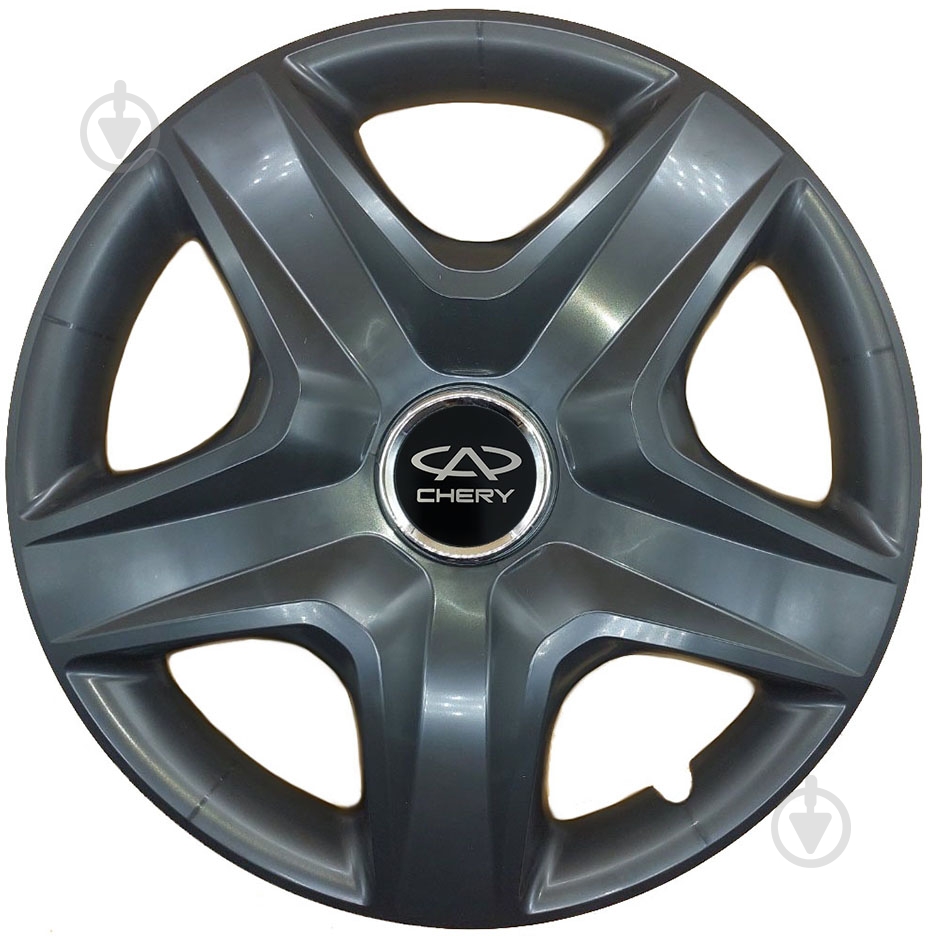 Колпак для колес SJS Chery 418 R16" 4 шт. черный - фото 1