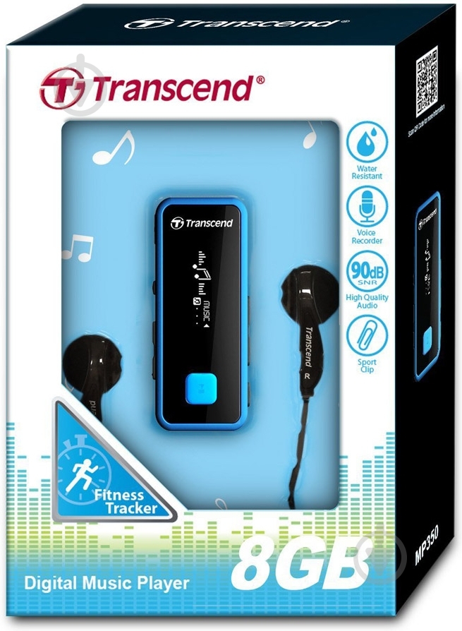 MP3-плеер TRANSCEND T-Sonic 350 8GB Blue (TS8GMP350B) - фото 6