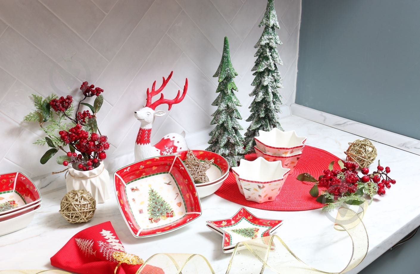 Набор салатников Lefard Christmas delight Tree 16х5,5 см 2 шт 985-157 - фото 8