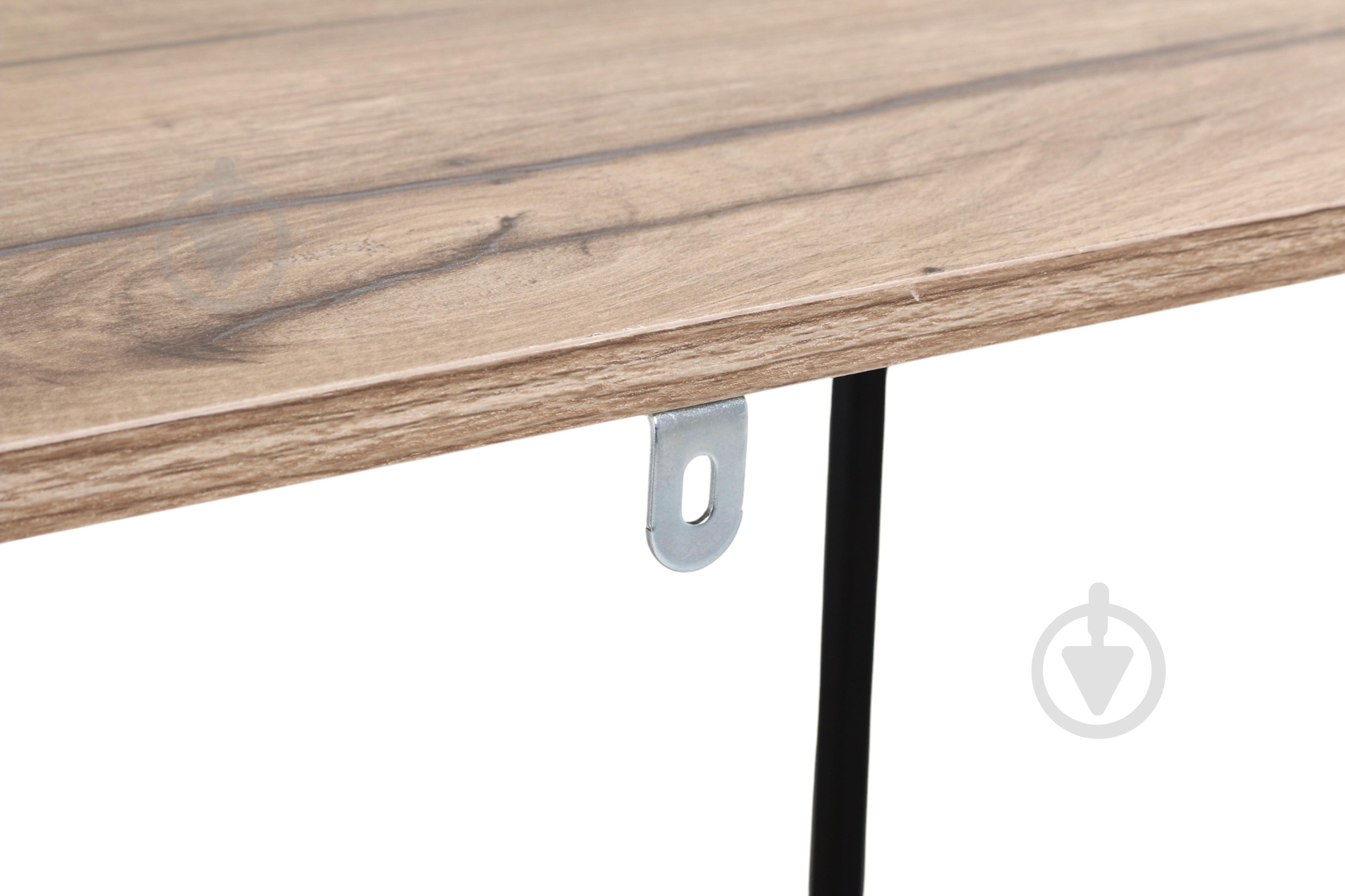 Этажерка Центр Меблів Конго 1105х500х300 мм натуральный/черный - фото 5