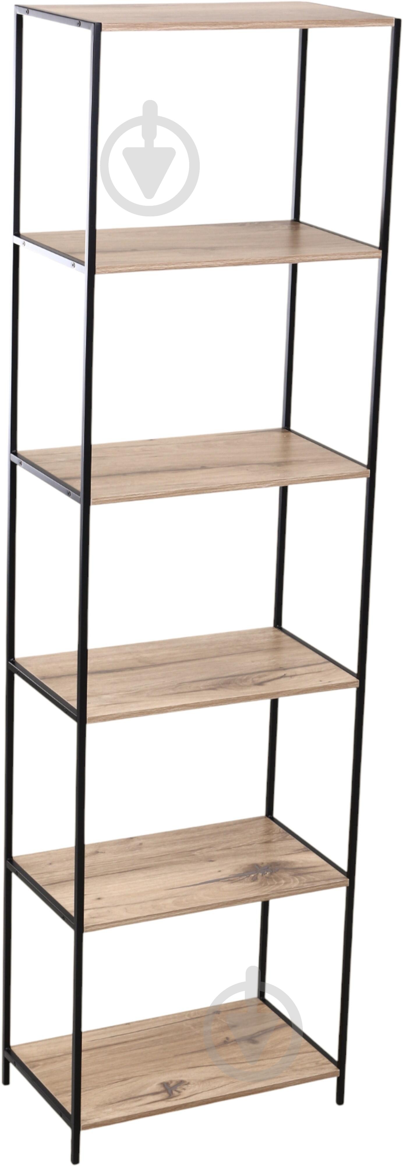 Этажерка Центр Меблів Конго 1800х500х300 мм натуральный/черный - фото 1 Этажерка Центр Меблів Конго 1800х500х300 мм натуральный/черный - фото 1