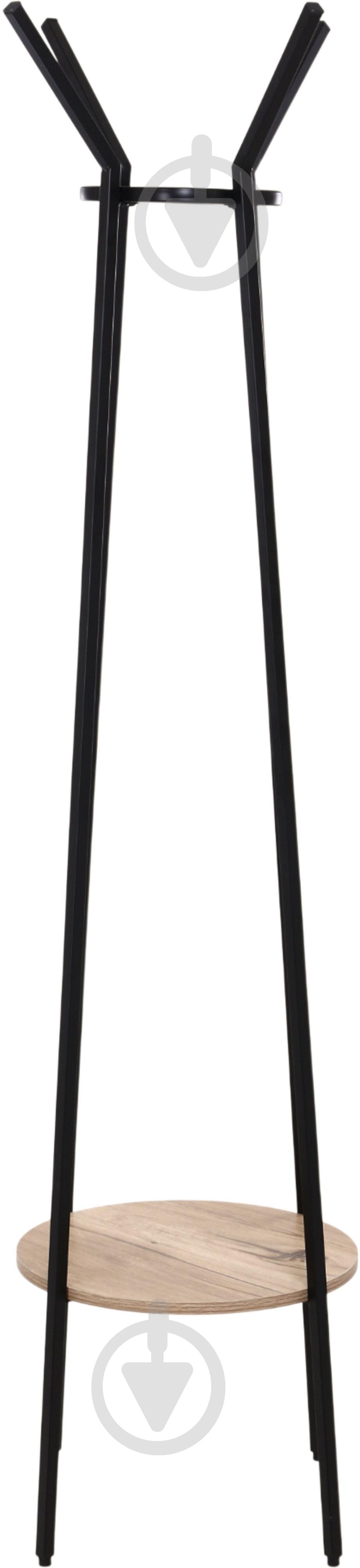 Вешалка-стойка для одежды Центр Меблів Твин 480х480х1700 мм черный/бежевый - фото 1