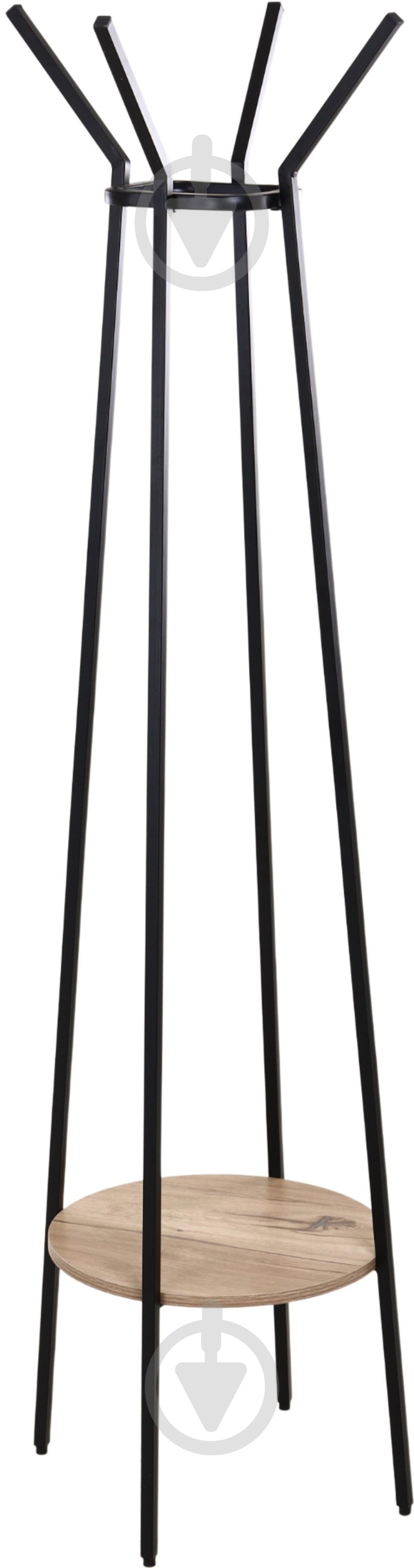 Вешалка-стойка для одежды Центр Меблів Твин 480х480х1700 мм черный/бежевый - фото 2