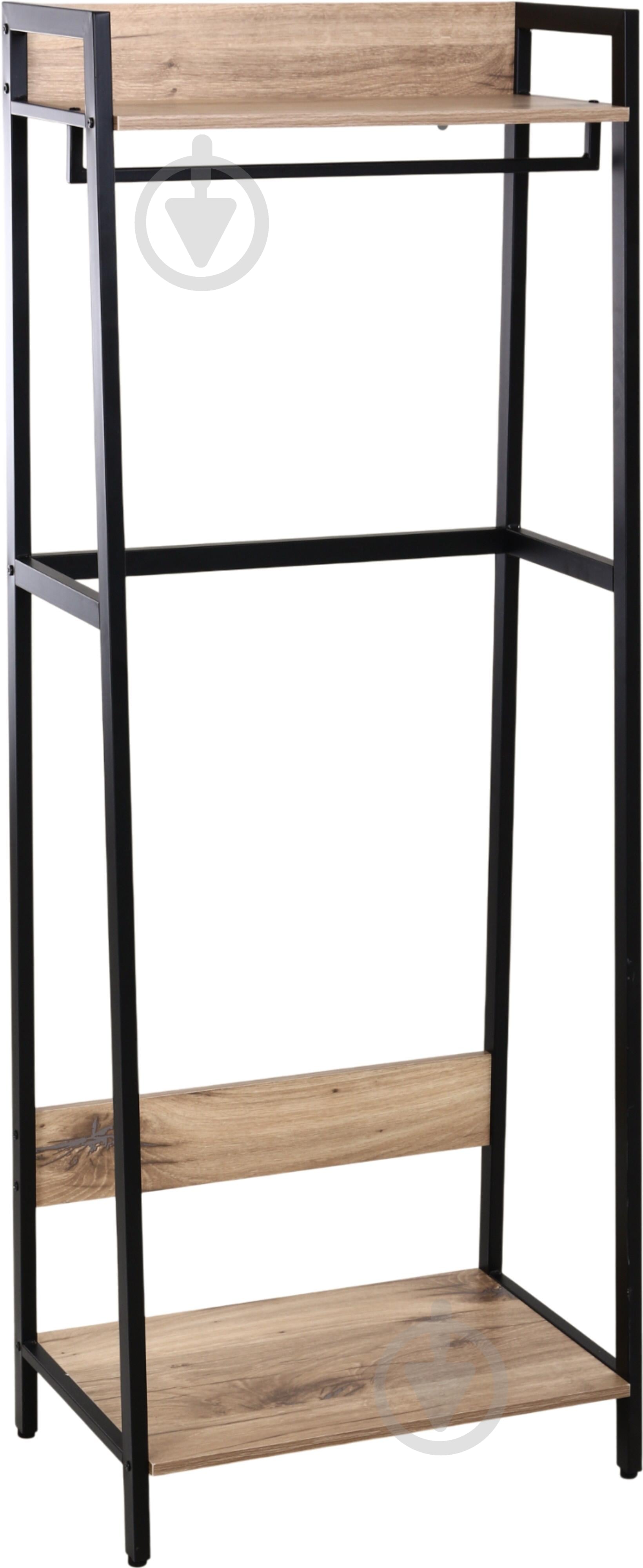 Вешалка Центр Меблів Твин с полкой под обувь 640х400х1690 мм черный/бежевый - фото 1