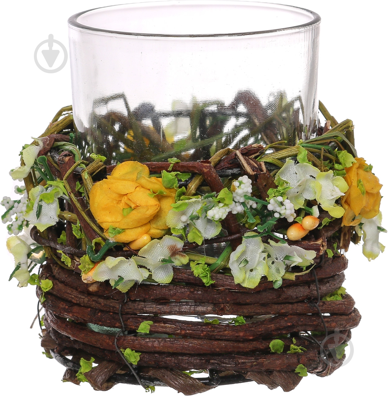 Декорация пасхальная Подсвечник оплетенный 10х9 см - фото 1 Декорация пасхальная Подсвечник оплетенный 10х9 см - фото 1