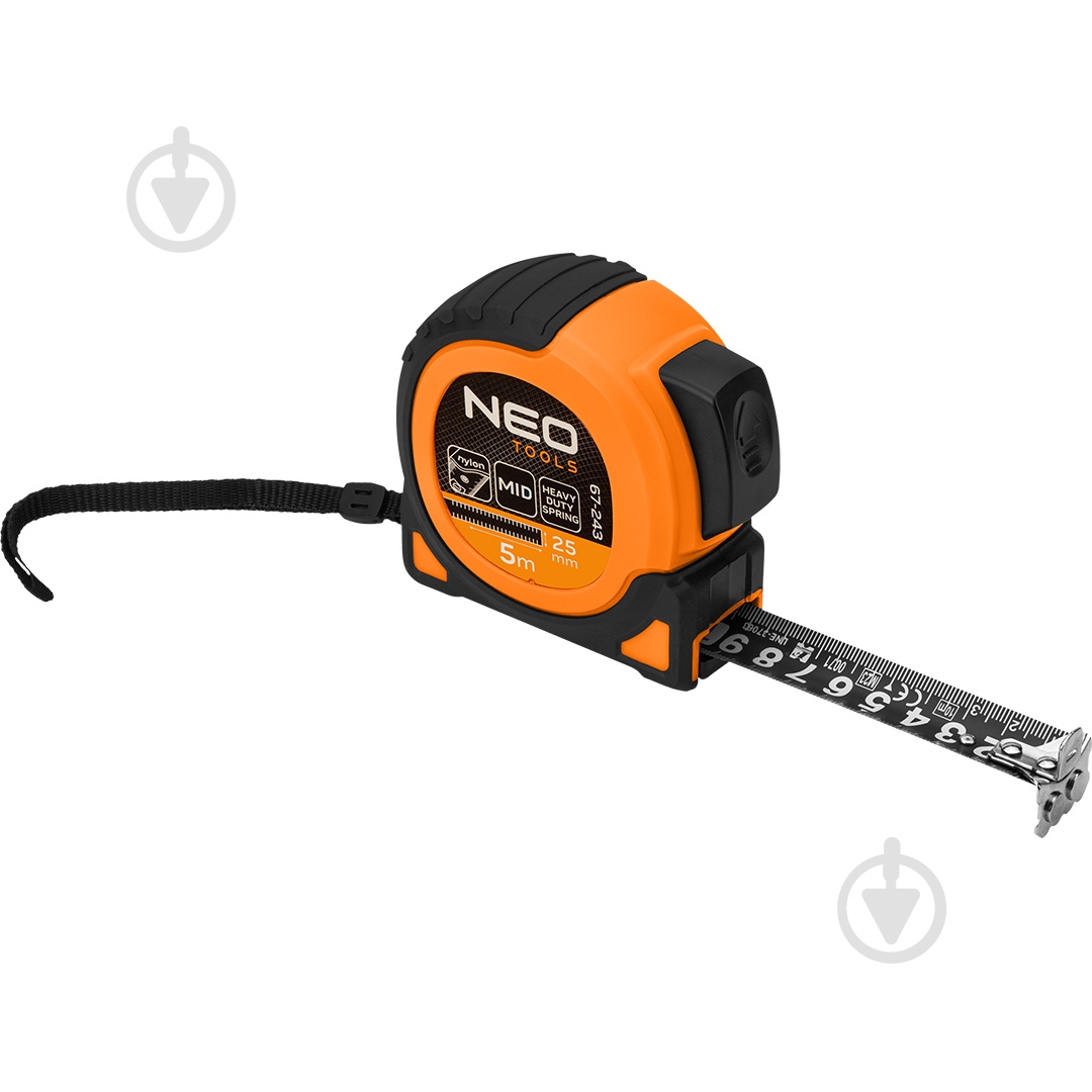 Рулетка NEO tools Super Black 67-243 5 м x 25 мм - фото 1