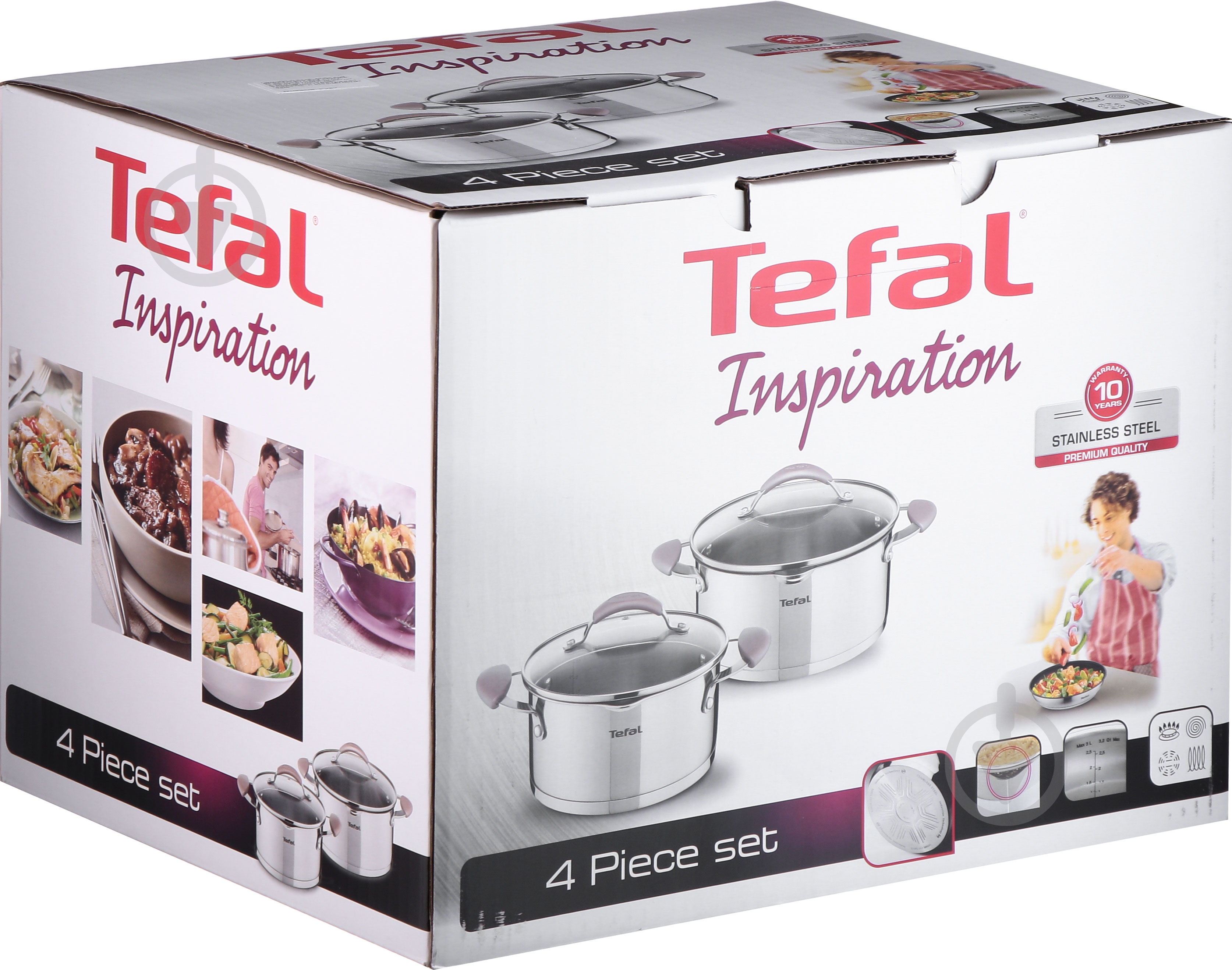 Набор кастрюль Tefal Inspiration 4 предмета E831S414 - фото 9