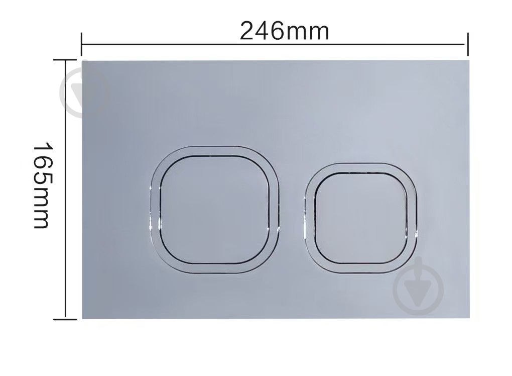 Клавіша змиву Koller Pool STYLE PRO Neo, хром - фото 2