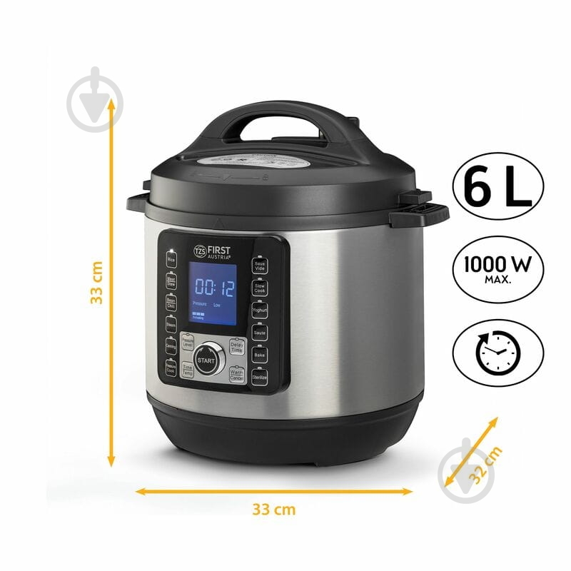 Мультиварка-скороварка First FA-5130-2-SI - фото 5 Мультиварка-скороварка First FA-5130-2-SI - фото 5