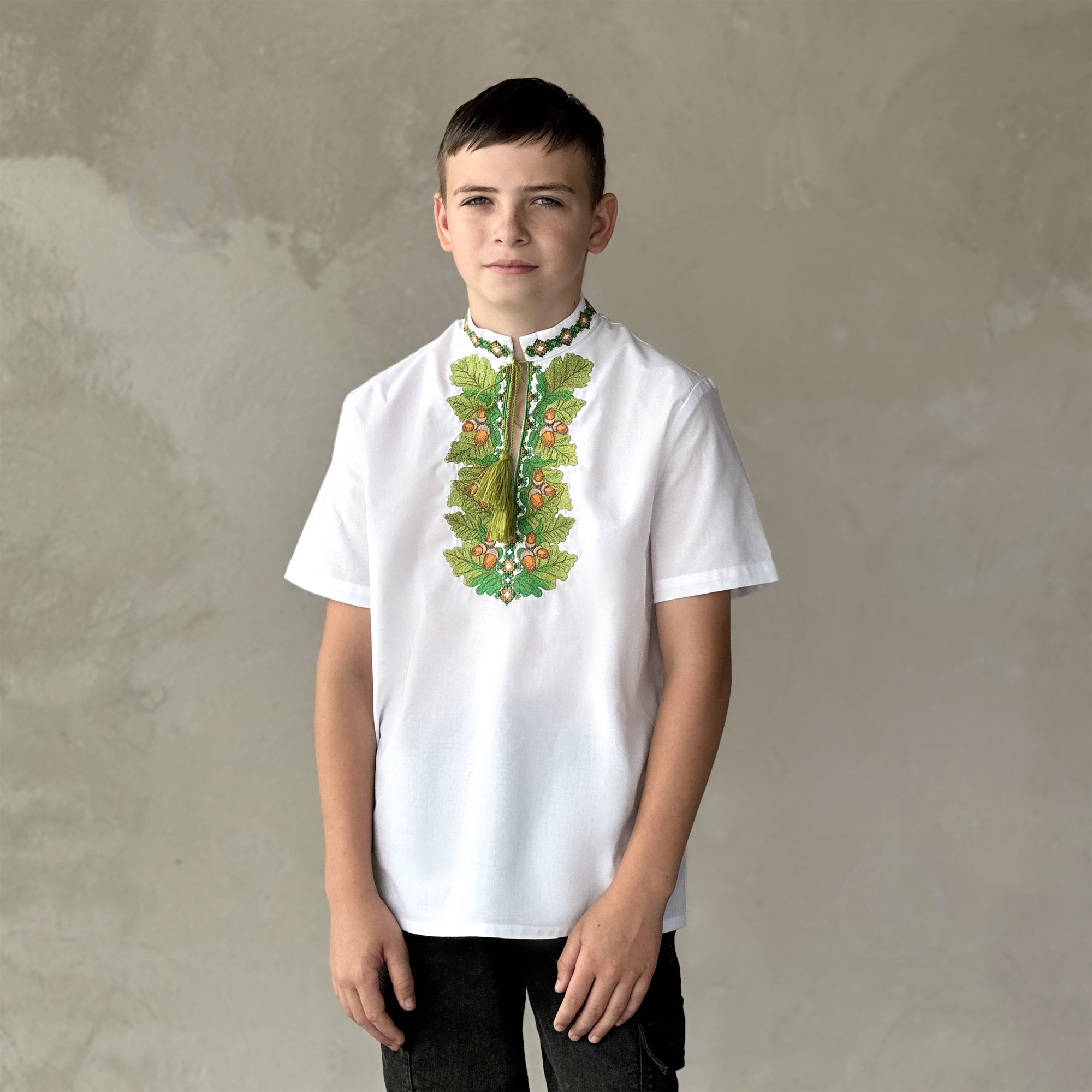 Вышиванка для мальчиков Эдельвика р.140 белый 388-25/09 - фото 2