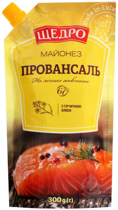 Майонез ТМ ЩЕДРО 67% Провансаль 300 г - фото 1