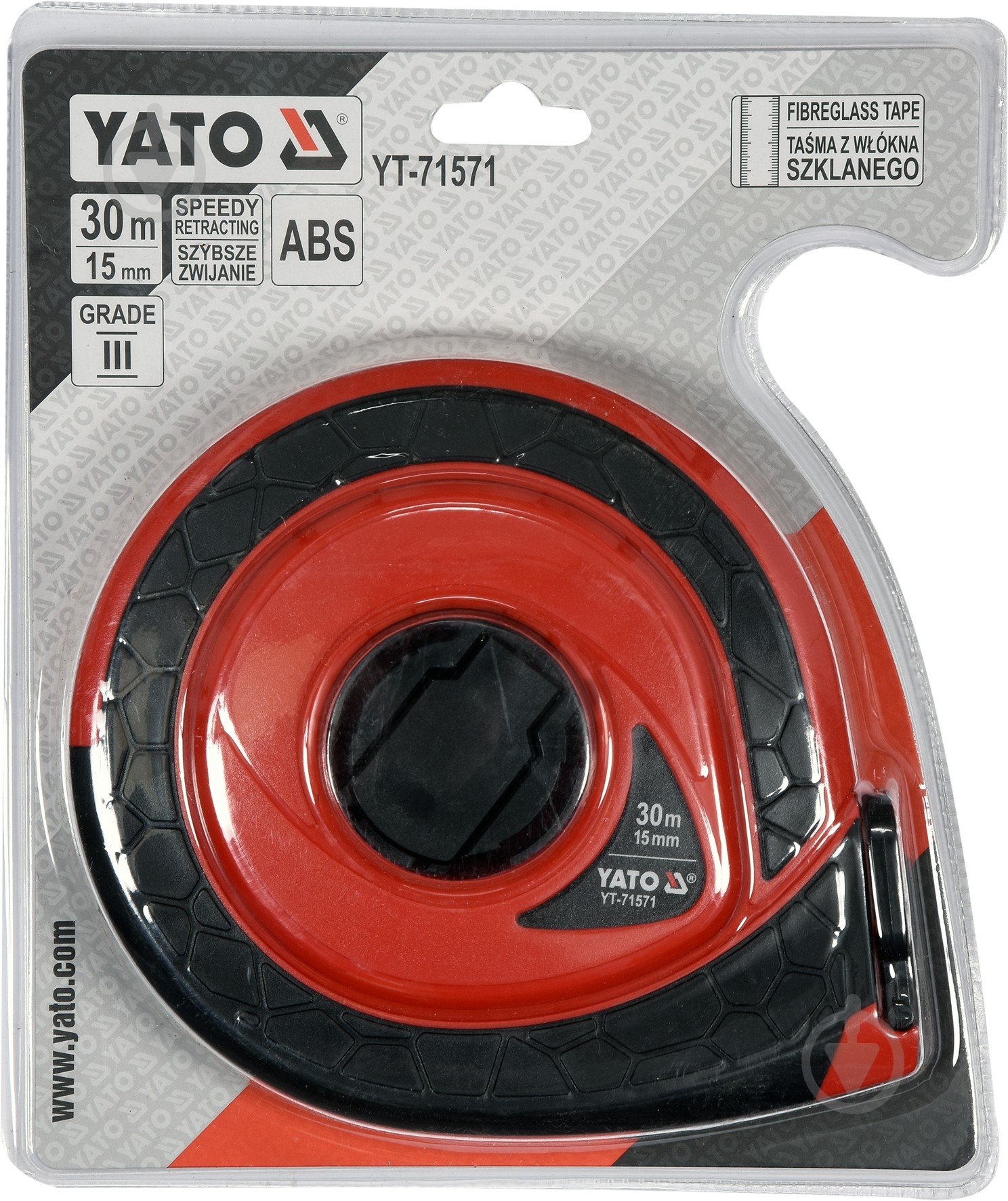 ᐉ Рулетка YATO YT-71571 30 м x 15 мм • Купить в Киеве, Украине