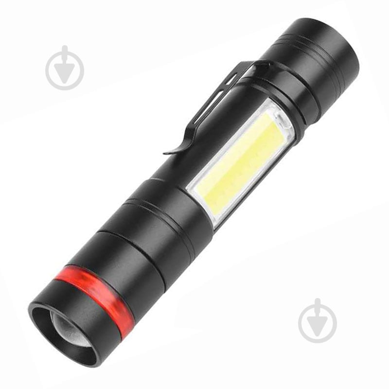 Фонарик Quantum QM-FL1030 Assistant 3W LED+COB USB с функцией Power Bank черный - фото 1