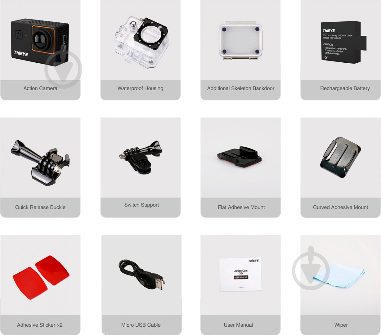 Экшн-камера THIEYE i30+ black (I30+) - фото 8 Экшн-камера THIEYE i30+ black (I30+) - фото 8