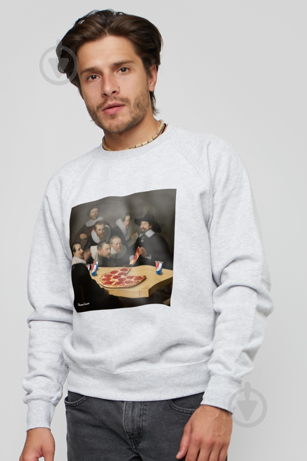 Свитшот YAPPI MSWG1012 р. M серый - фото 1