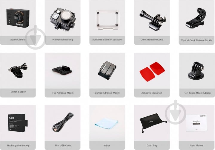 Экшн-камера THIEYE T3 black (T3) - фото 9