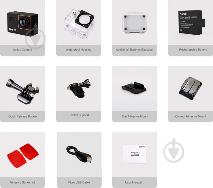 Экшн-камера THIEYE i20 black (I20) - фото 7 Экшн-камера THIEYE i20 black (I20) - фото 7