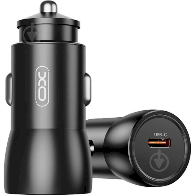 Автомобільний зарядний пристрій Xo CC57 Metal 1xUSB-C PD25W Car Charger Black - фото 2 Автомобільний зарядний пристрій Xo CC57 Metal 1xUSB-C PD25W Car Charger Black - фото 2