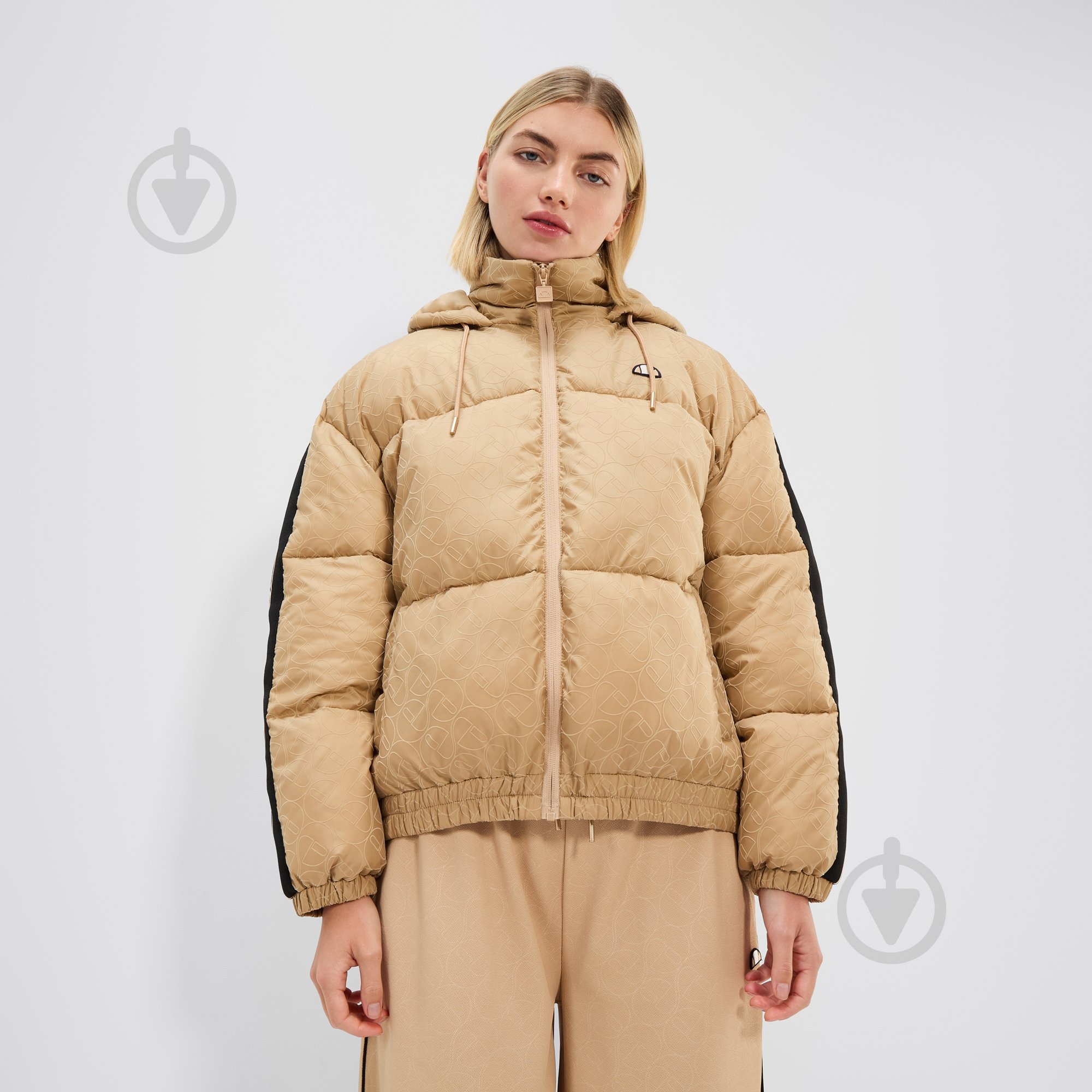 ジャケット・アウター Eaphi wave design shaggy long coat camel ᐉ Пуховик жіночий зимовий Ellesse HONDO PADDED JACKET
