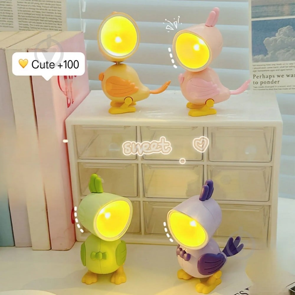 Нічник Shantou Пташка 2 Вт в асортименті FG241105042L - фото 2 Нічник Shantou Пташка 2 Вт в асортименті FG241105042L - фото 2