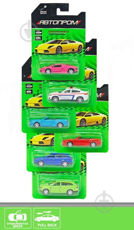 Машинка Автопром 1:60 в ассортименте 53900/1/2 - фото 1 Машинка Автопром 1:60 в ассортименте 53900/1/2 - фото 1