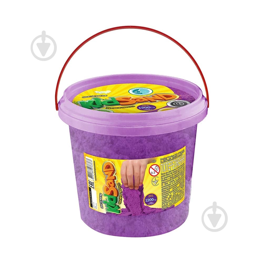 Кінетичний пісок Danko Toys KidSand банка 1200 г (12) в асортименті KS-01-04 - фото 6