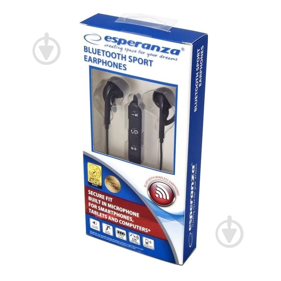 Bluetooth-гарнитура Esperanza Wireless Sport black (EH187K) - фото 2 Bluetooth-гарнитура Esperanza Wireless Sport black (EH187K) - фото 2
