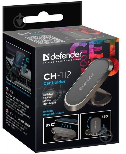 Автодержатель Defender CH-112 Magnet (29112) черный - фото 11 Автодержатель Defender CH-112 Magnet (29112) черный - фото 11