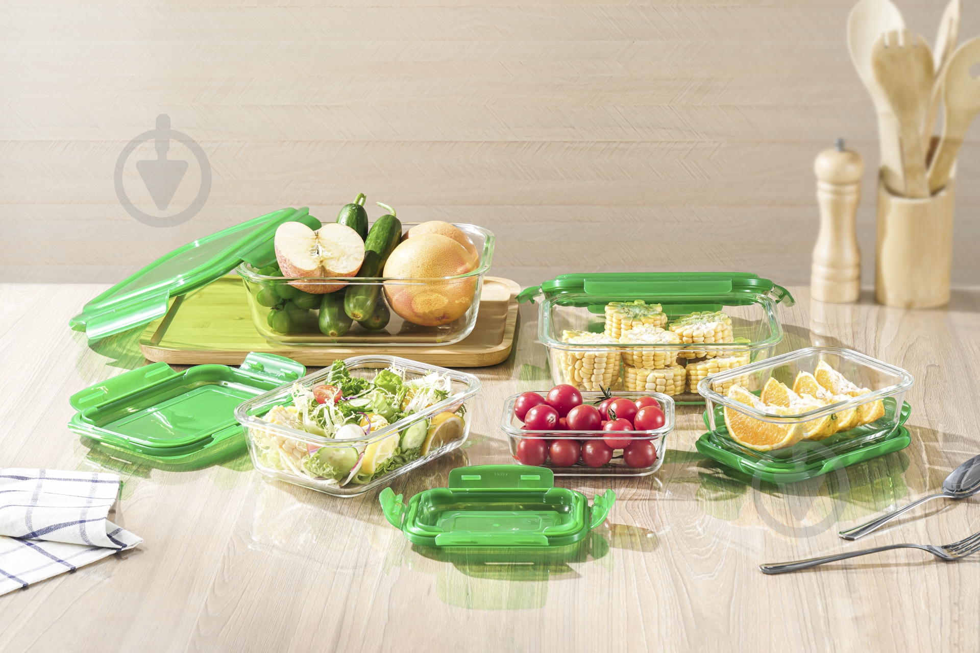 Контейнер для хранения Flamberg Original Rectangular Green 600 мл - фото 5