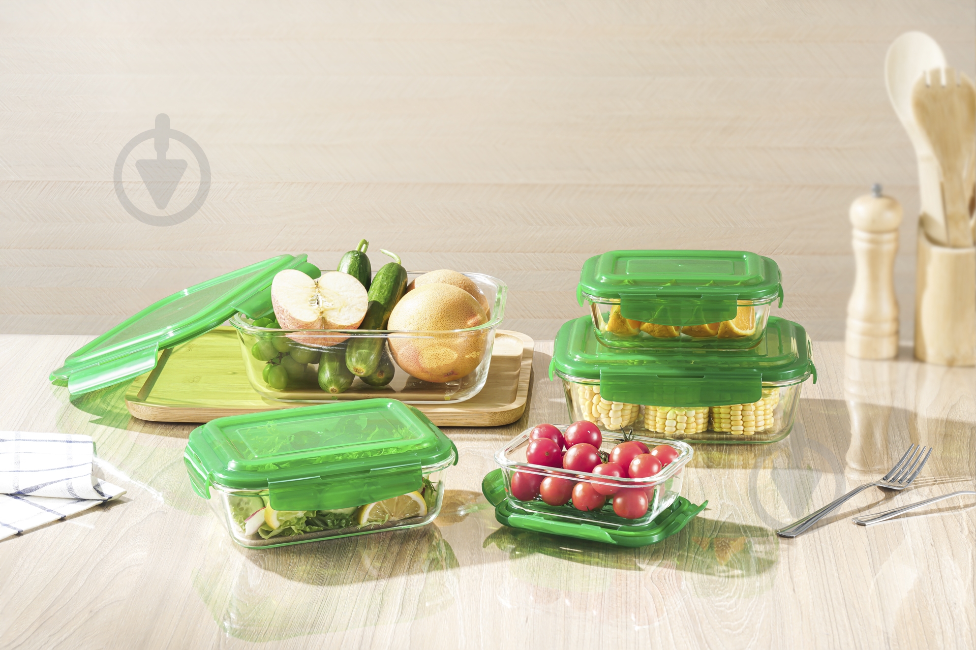 Контейнер для хранения Flamberg Original Rectangular Green 1500 мл - фото 6