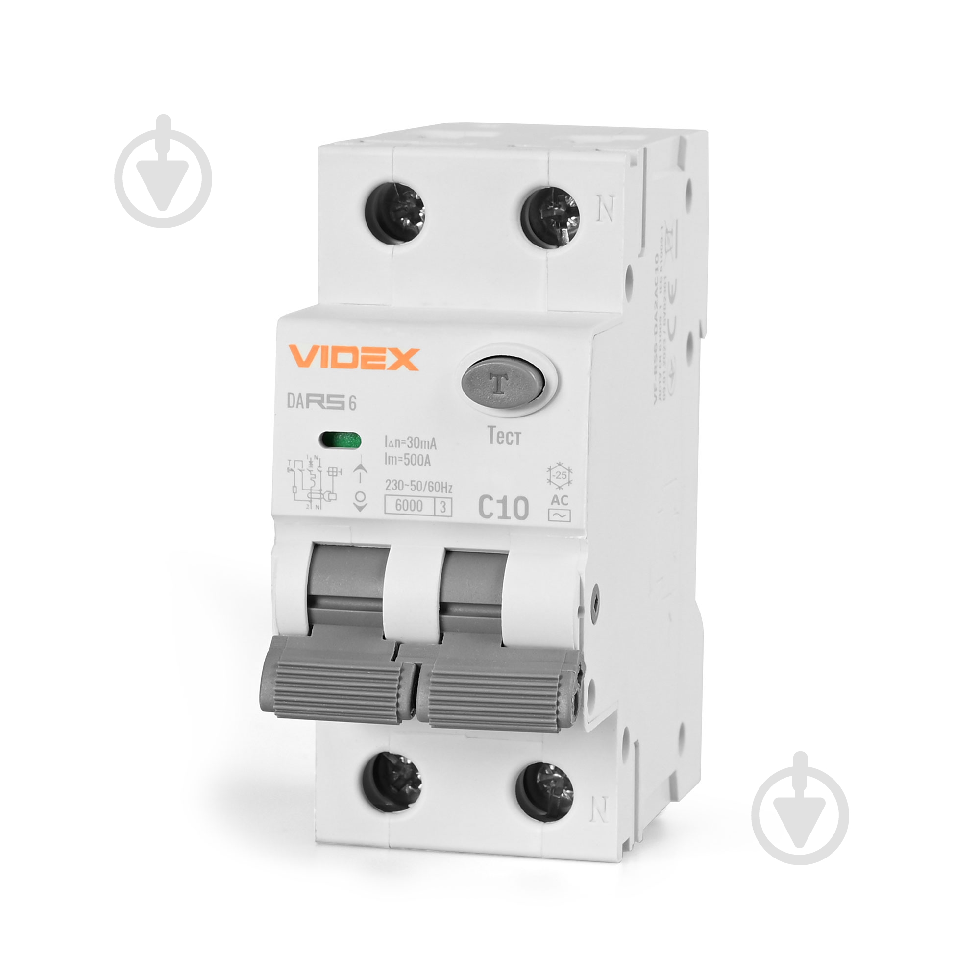 Диференційний автомат Videx VF-RS6-DA2AC10 27117 - фото 1