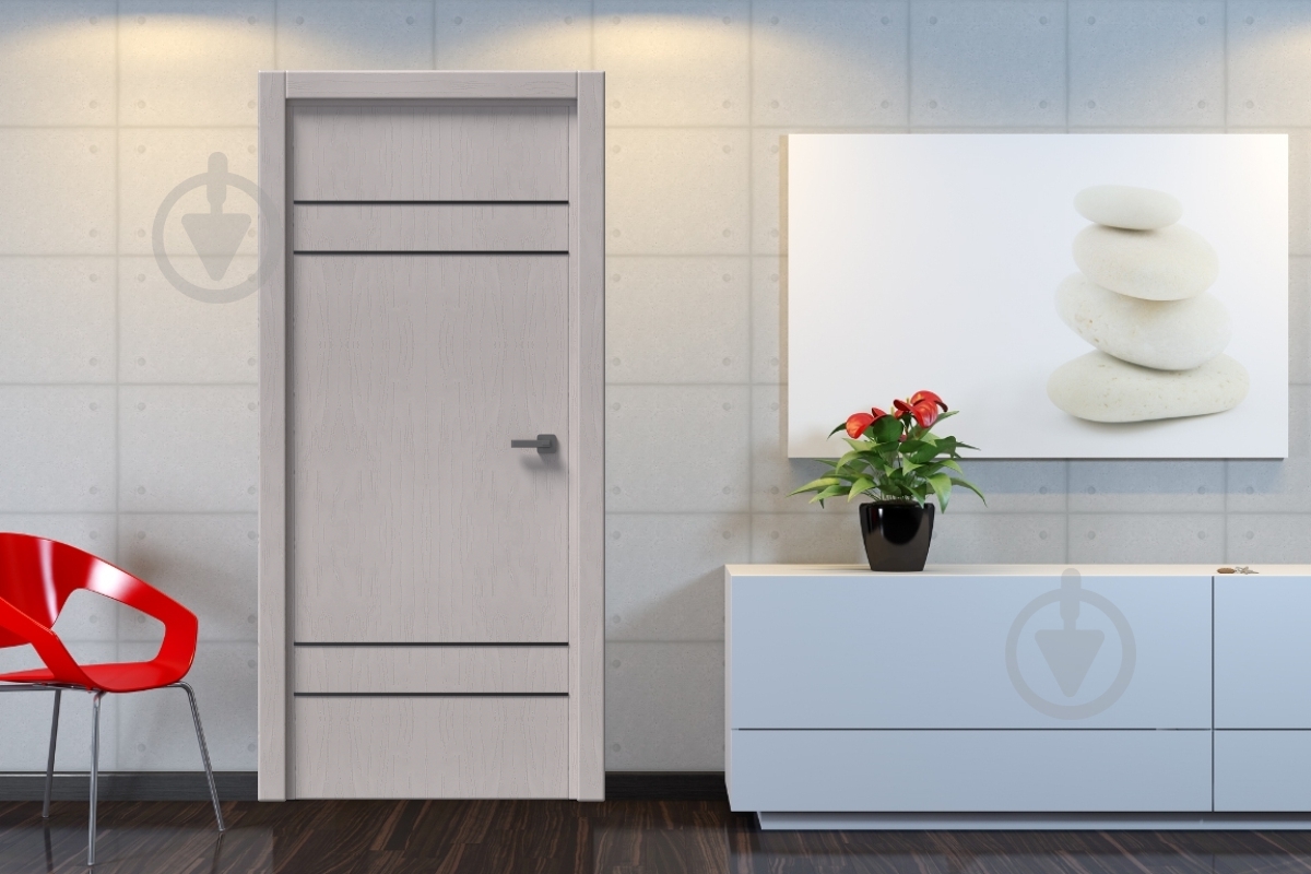 Дверне полотно IN WOOD ET-03 ПГ із чорним молдингом і кромкою 900 мм білий структурний - фото 2 Дверне полотно IN WOOD ET-03 ПГ із чорним молдингом і кромкою 900 мм білий структурний - фото 2