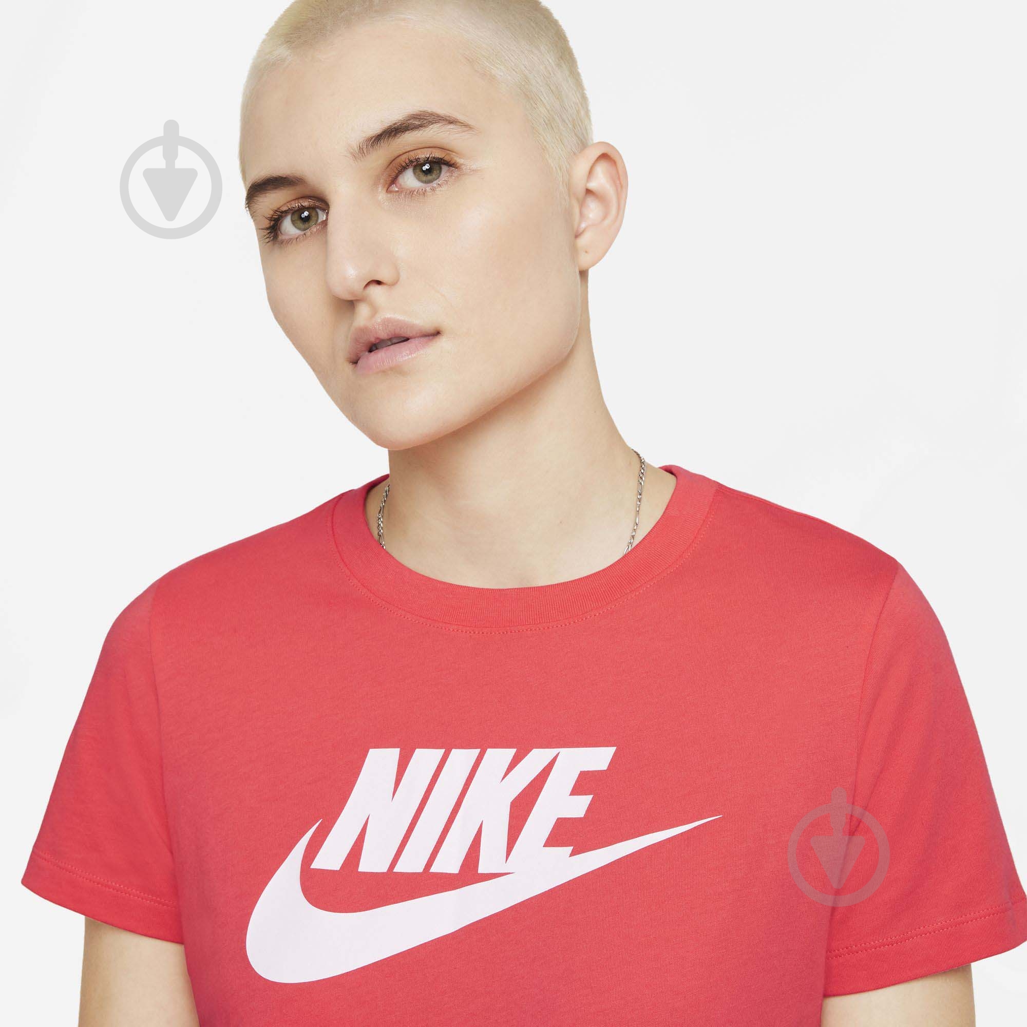 Футболка Nike W NSW TEE ESSNTL ICON FUTUR BV6169-814 р.XS красный - фото 3