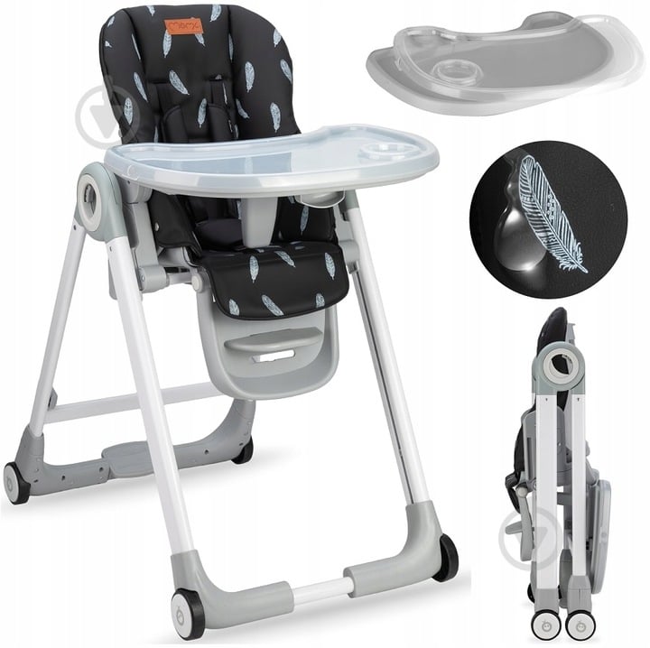 Стільчик для годування MoMi Luxuria black - фото 10 Стільчик для годування MoMi Luxuria black - фото 10