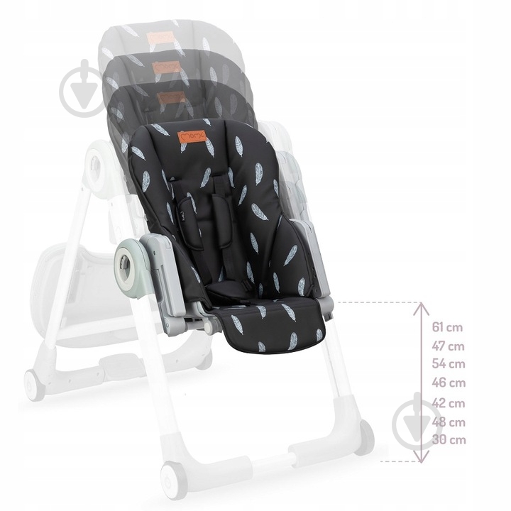 Стільчик для годування MoMi Luxuria black - фото 9 Стільчик для годування MoMi Luxuria black - фото 9