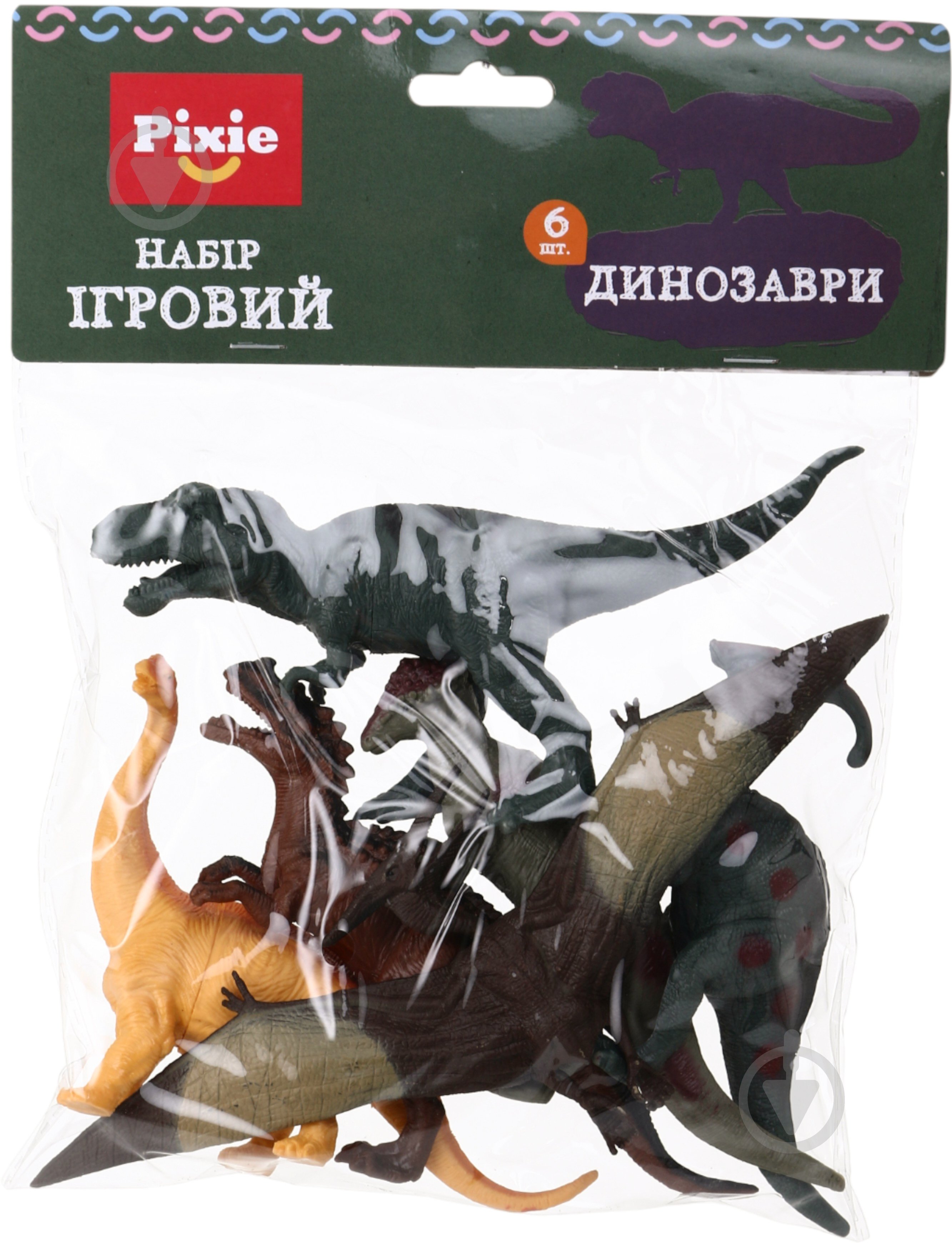 Игровой набор PIXIE динозавры 6 шт. 21х30х4 см пластик YX-PK056-1 - фото 1 Игровой набор PIXIE динозавры 6 шт. 21х30х4 см пластик YX-PK056-1 - фото 1