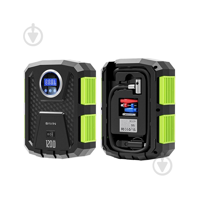 Компресcор автомобильный BAVIN PC1159S 120W 150PSI Black - фото 2