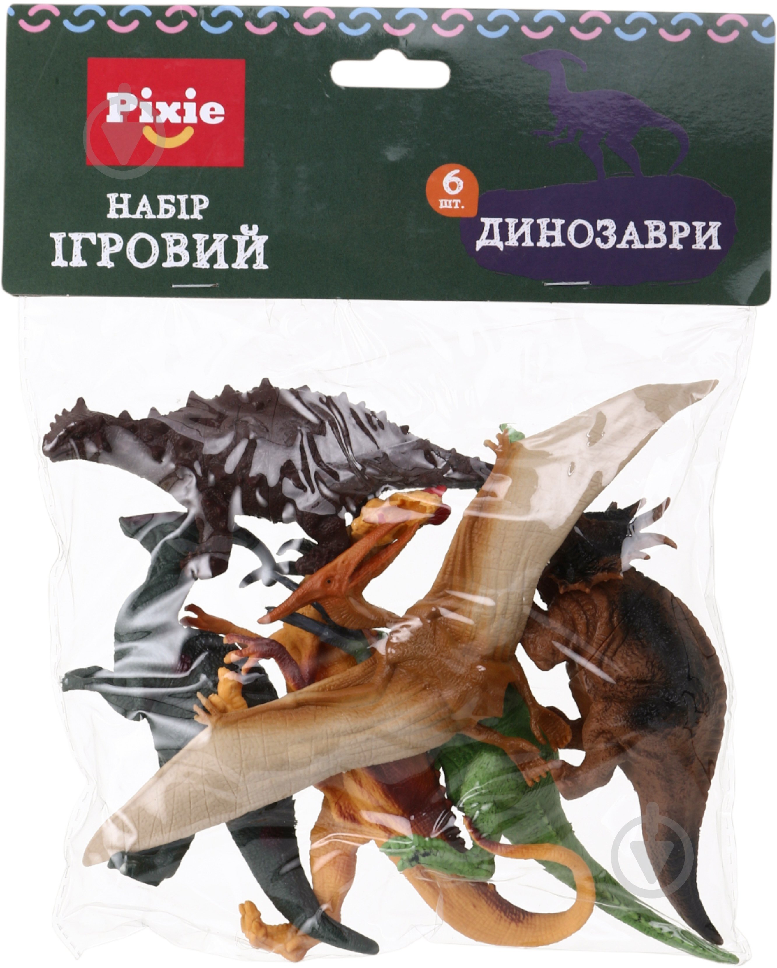 Игровой набор PIXIE динозавры 6 шт. 21х30х4 см пластик YX-PK056-2 - фото 1 Игровой набор PIXIE динозавры 6 шт. 21х30х4 см пластик YX-PK056-2 - фото 1
