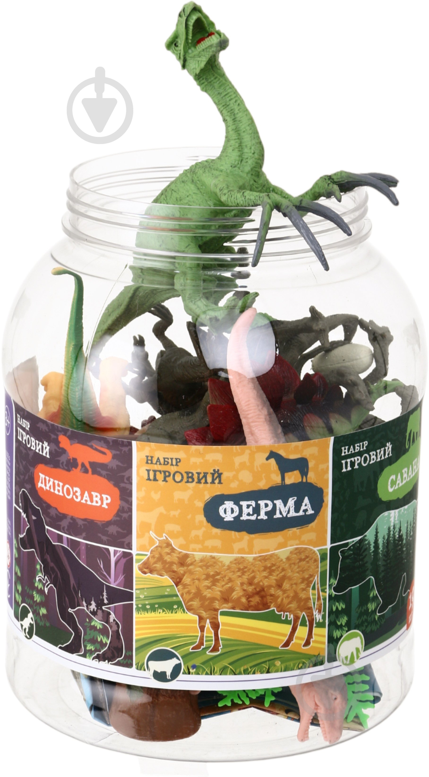 Игровой набор PIXIE ведро динозавры 19 шт. 20.5х15.5х15.5 см пластик YX-8010 - фото 2