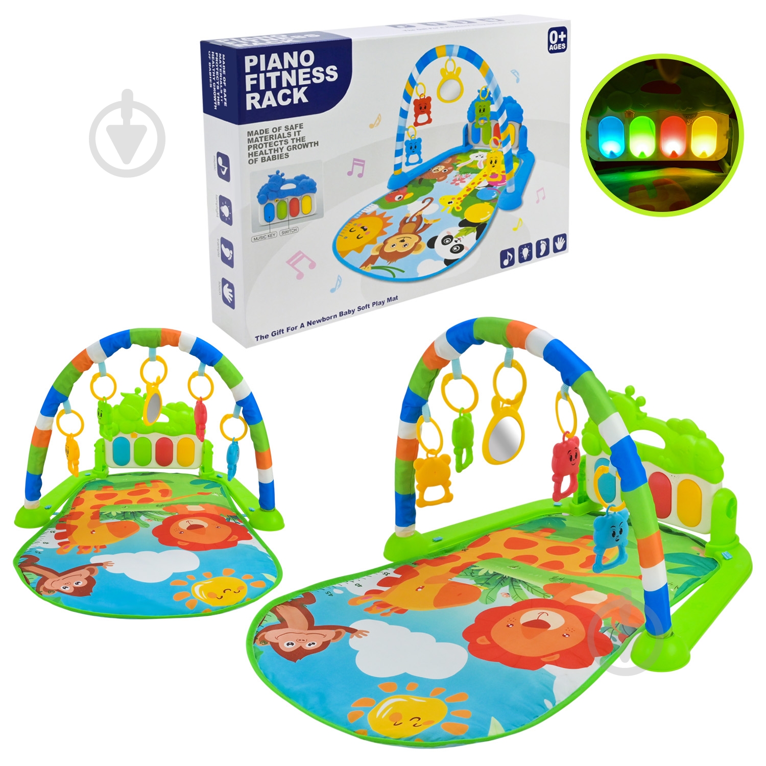 Игровой коврик Shantou с погремушками + музыкальная панель с большими клавишами YT610 - фото 1 Игровой коврик Shantou с погремушками + музыкальная панель с большими клавишами YT610 - фото 1