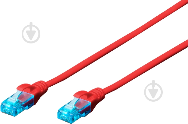 Патч-корд Digitus UTP Cat.5e (DK-1512-005/R) 0,5 м красный - фото 1 Патч-корд Digitus UTP Cat.5e (DK-1512-005/R) 0,5 м красный - фото 1