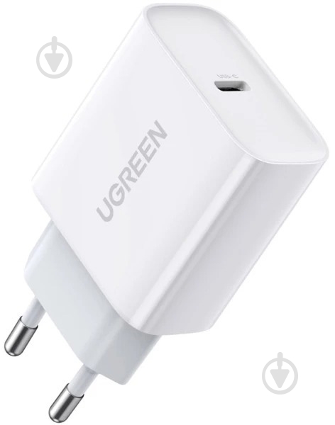Сетевое зарядное устройство UGREEN CD137 Type-C 20W PD White - фото 1