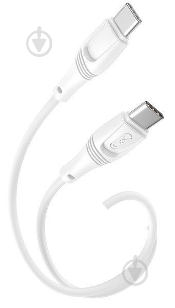Кабель Xo Zeus Series High Elastic Type-C to Type-C 60W 1 м белый (NBQ239B_White) - фото 2