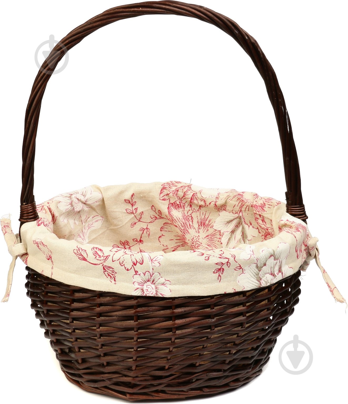 Корзина плетена з текстилем 35/27х20/45 см Easter 16-1B-1 - фото 1